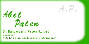 abel palen business card